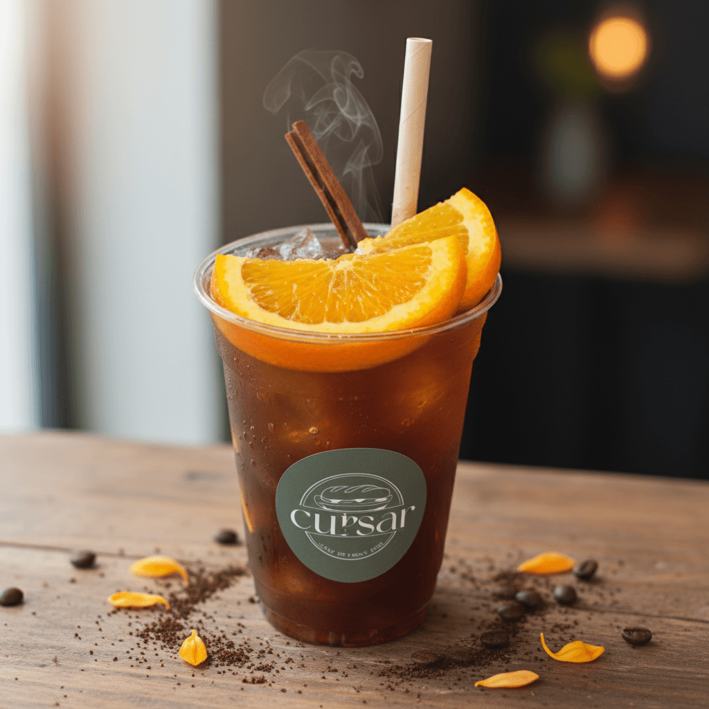 Orange cinnamon cold brew coffee